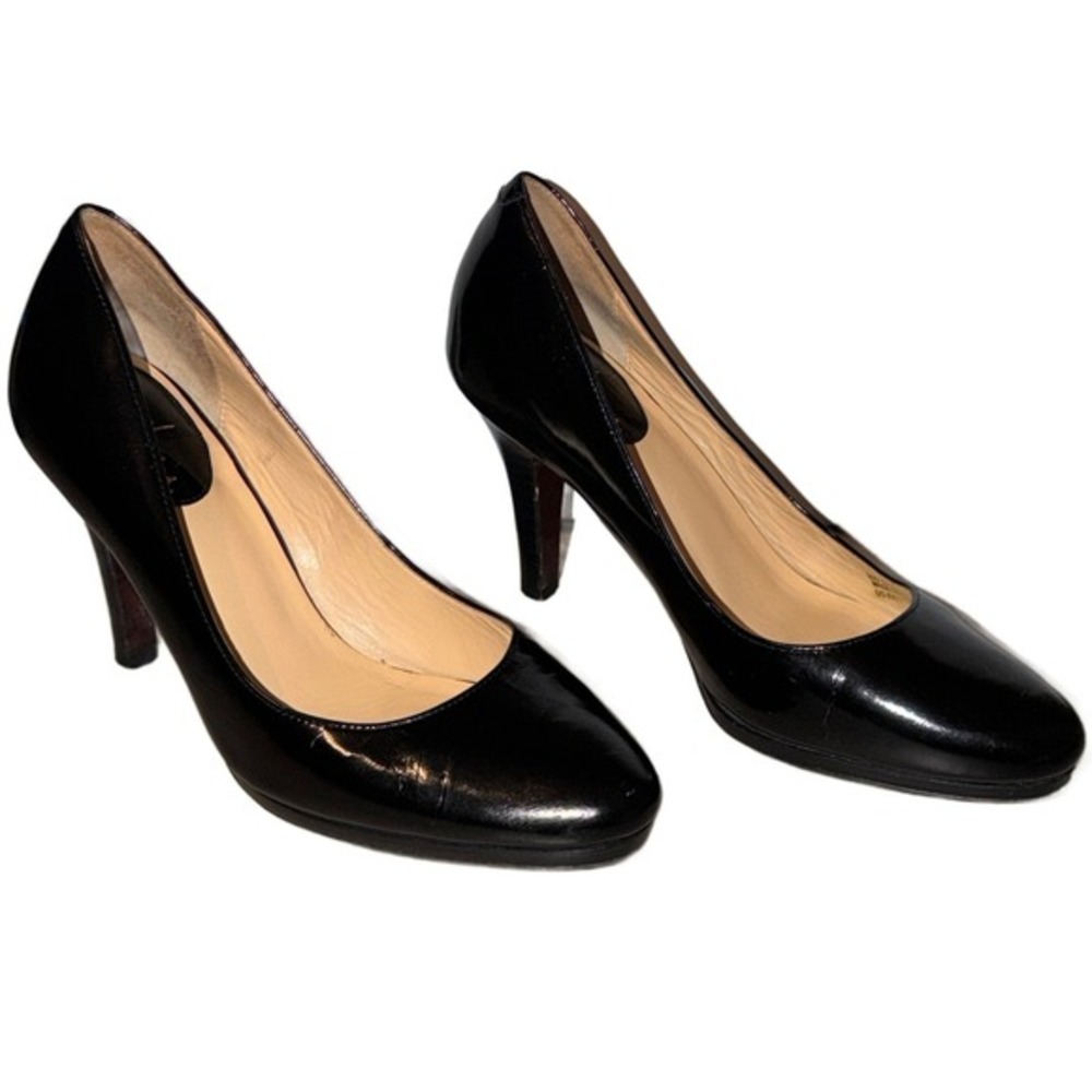 Cole Haan NikeAir Women's 6.5B Black Leather Pumps Round Toe Heel Classic Chic